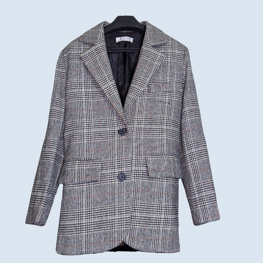 Formal Bold Check Blazer