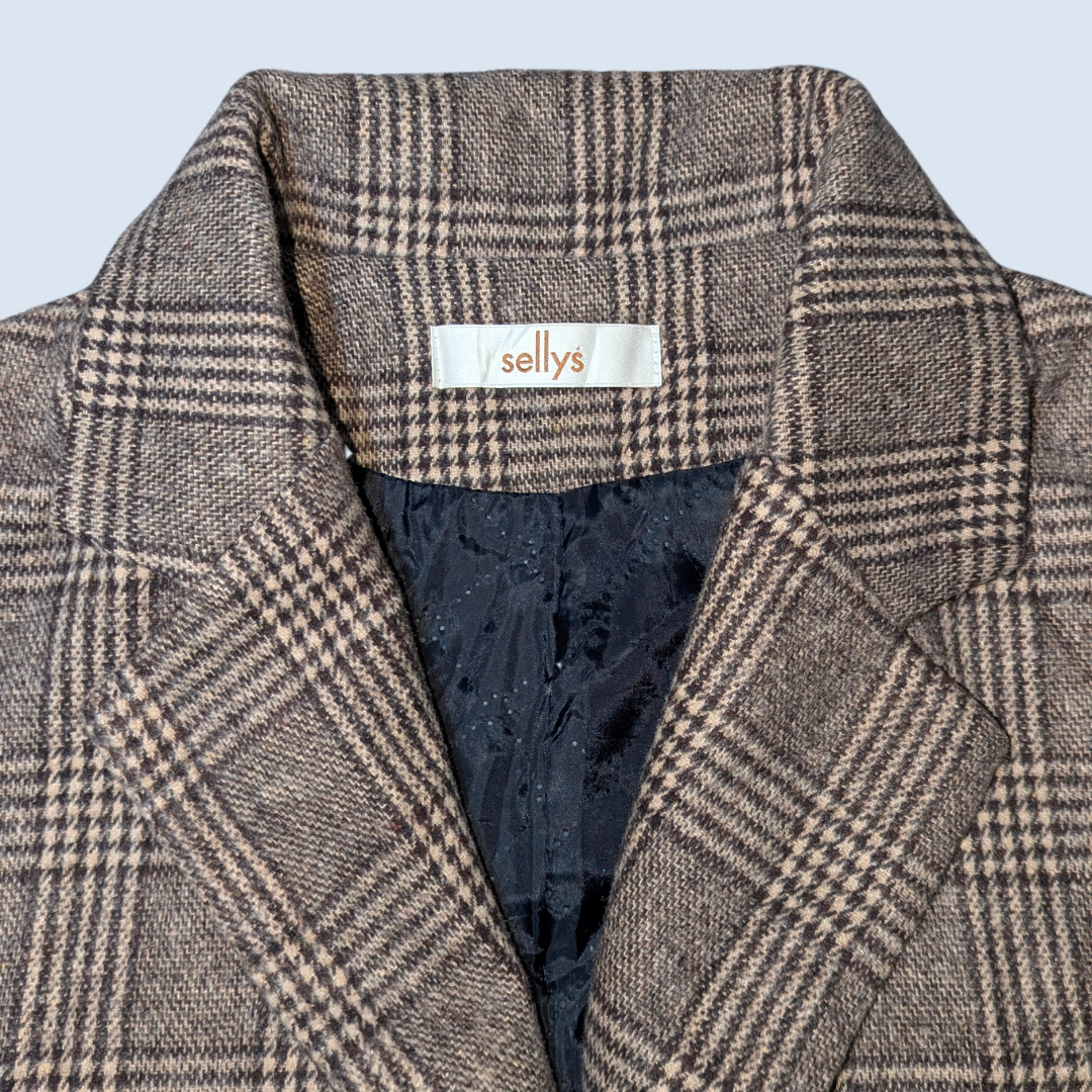 Sellys Hand Made Soft Wool blazer- brown