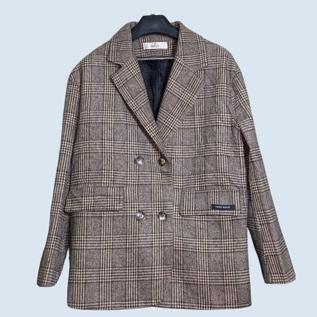 Sellys Hand Made Soft Wool blazer- brown