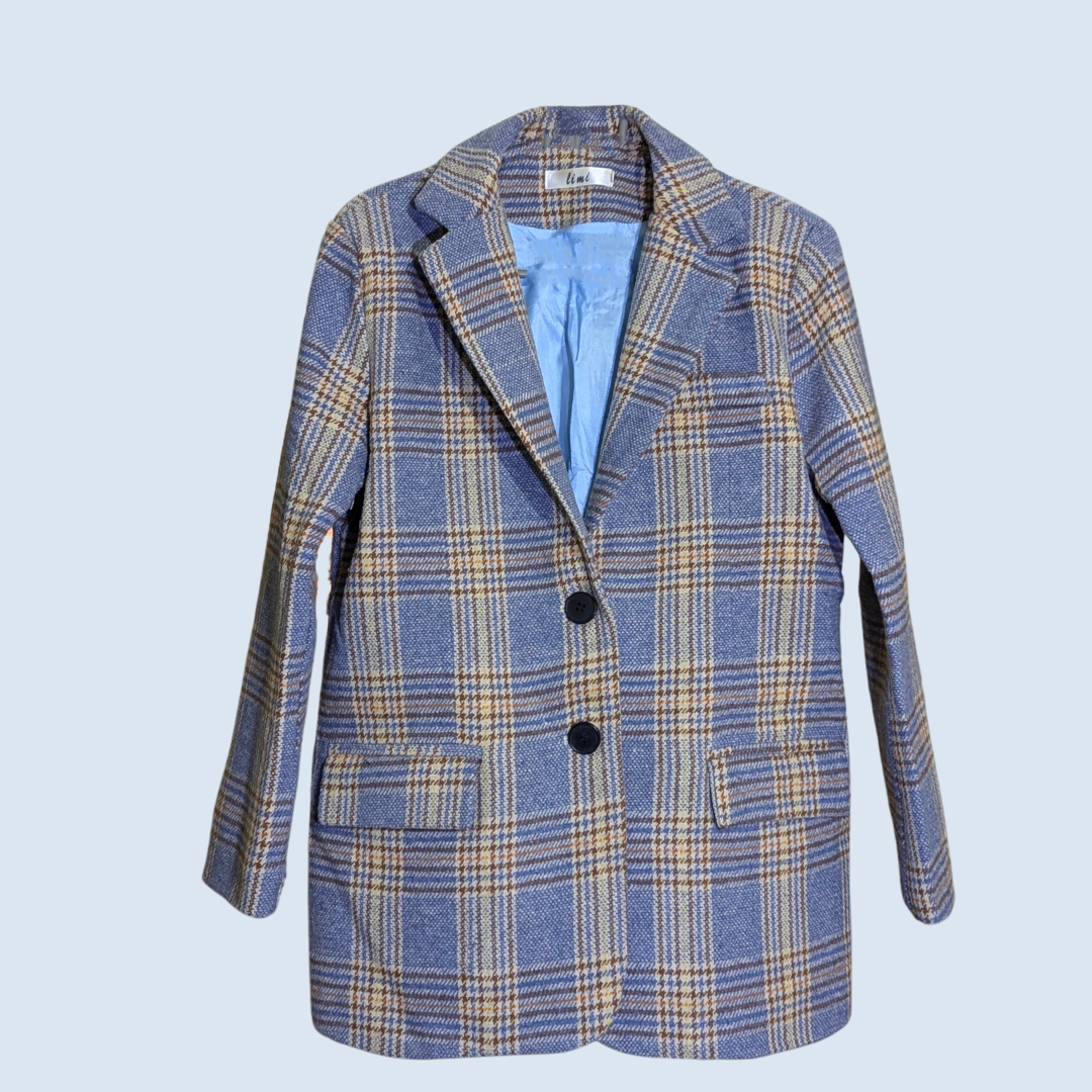 Dakota Check Formal Wool Blazer